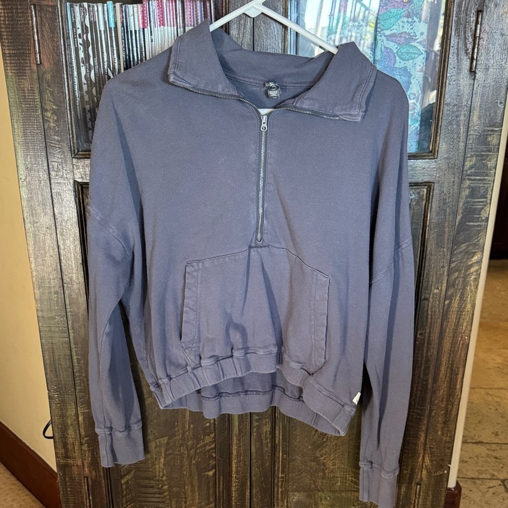 Vuori Gray Half-Zip Pullover Sweatshirt